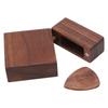 Guitar Pick Holder Wooden Special Lighter Shape Pick Case with Storage Bag for Music Lovers Guitarists