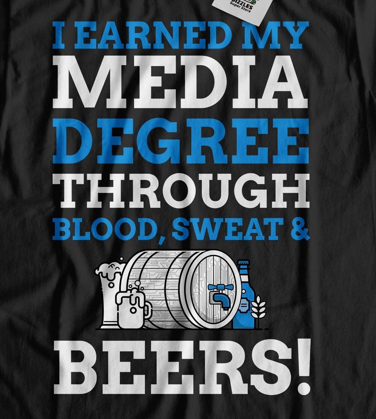 Unisex Funny Media Studies Degree T-Shirt Media Research Graduate Gifts L