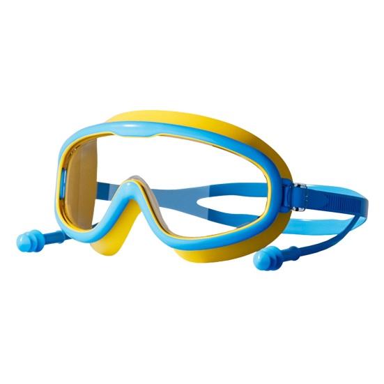 Kids Swim Goggles with Nose Clip Waterproof No Leakage UV Protection Clear Lens Boys Girls Silicone Goggles Scuba Diving Snorkeling