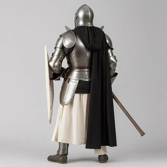 Mittelalterlicher Barbuta Körperpanzer Helm Perfekt für Halloween, Fantasy Cosplay, LARP, Renaissance-Markt Nachstellungen Geschenk