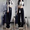 Black Narrow Jeans Women's Autumn and Winter Velvet Loose and Thin Pear-shaped Body Wide-leg Straight Pants