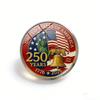 USA 250th Anniversary Brooch, Stainless Steel Statue of Liberty Vintage Flag Pin Wholesale