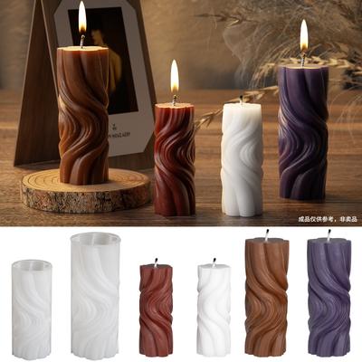 DIY Crystal Dropper Mold, Water Wave Pattern, Silicone Mold, Cylindrical, Irregular, Aromatherapy Candle Plaster Mold