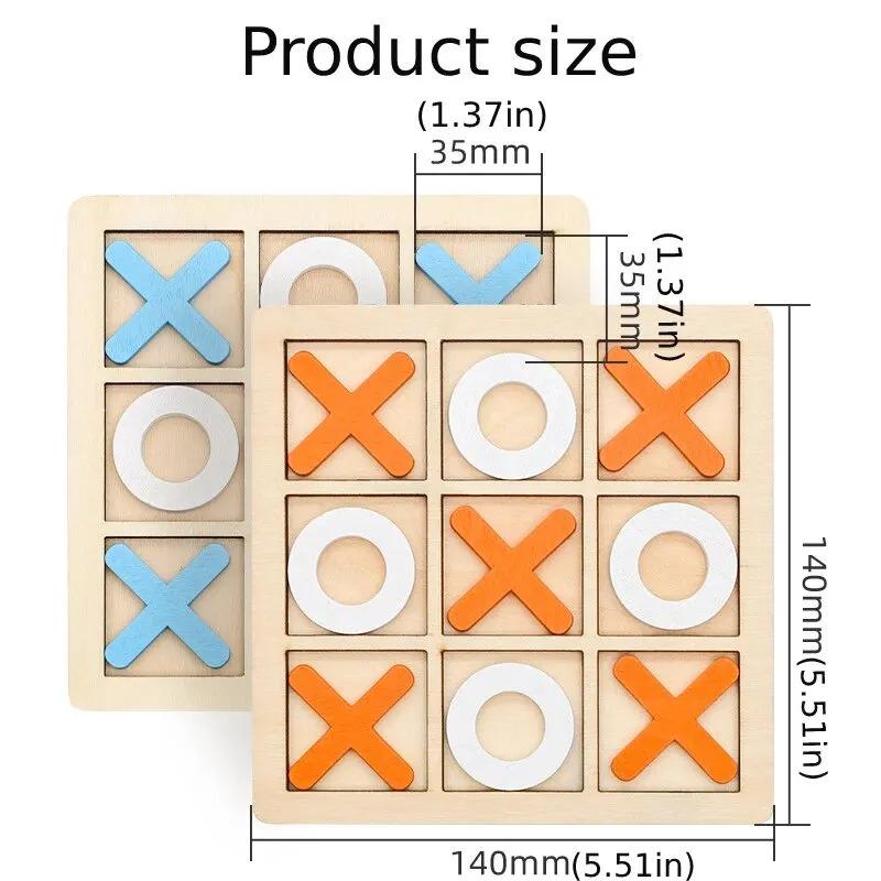 1Pc Xo Tic Tac Toe Children Board Game Parent-Child Interactive Logic Thinking Fun Game Children Puzzle Toys Gaming Gift