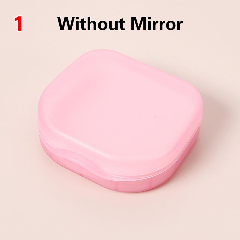 Úložná schránka na zubní protézy Přenosná schránka na umělé zuby pro starší osoby Neviditelné rovnátka Ortodontické pouzdro s krytem Prachotěsná nádoba