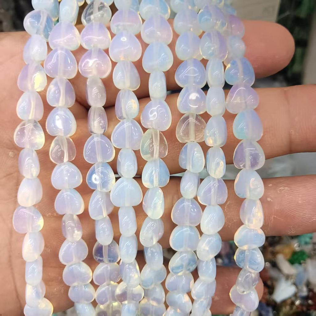 Heart-Shaped Crystal Agate Beads for DIY Jewelry and Clothing Accessories