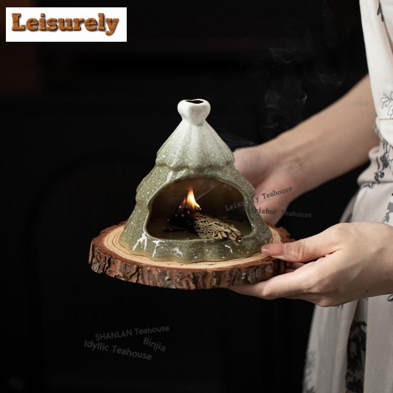 Christmas Tree Incense Holder Creative Diffuser Incense Burners Aromatherapy Censer Chinese Tea Set Accessories Ornaments Craft