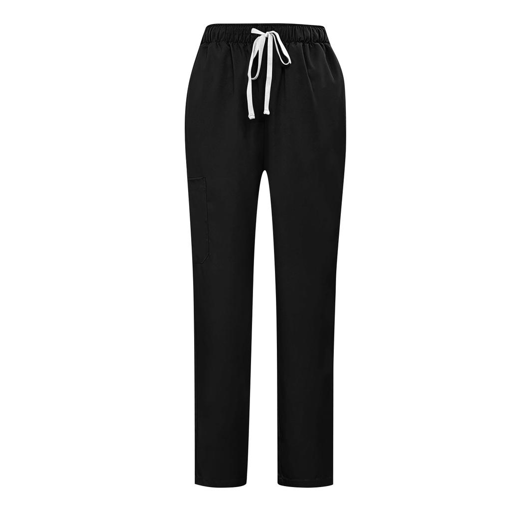 Soild Scrub Working Uniform Suit For Women's Cross V-Neck Short Sleeve Fun T-Shirts Workwear Tee With Pockets