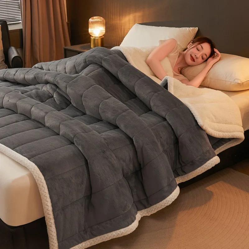 New Super Soft Fluffy Lightweight Fleece Blanket Autumn Winter Blanket Soft Fluffy Soft Warm Winter Blanket with Heat Retention
