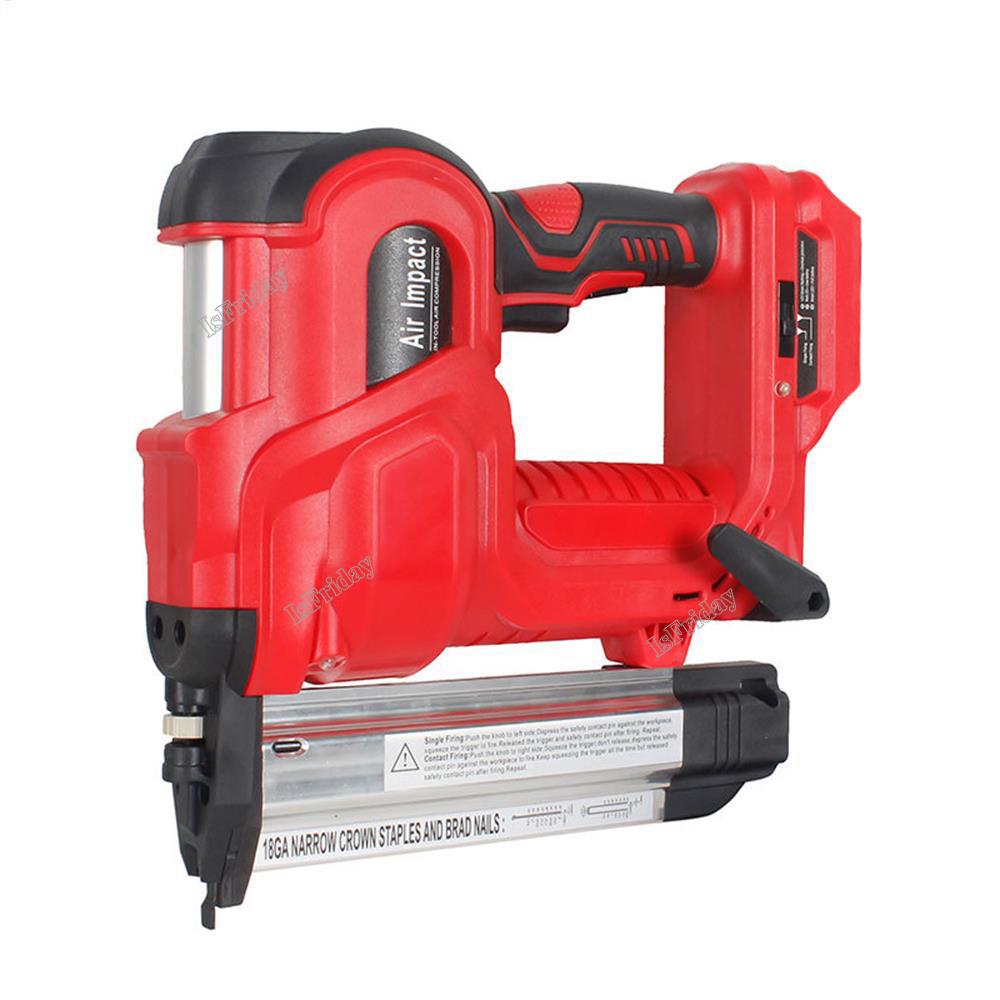 18V Cordless Electric 2 in 1 Nailer/Stapler Gun,Tool with 200pcs F50 and K440 Nail,Compatible for Makita Heimerdinger Battery