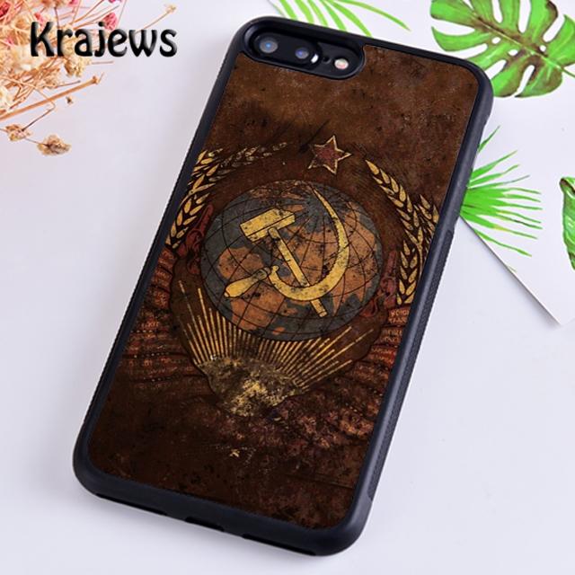 Krajews New Style Russia Soviet Flag Phone Case Cover For iPhone 17 Air 16 15 14 plus 11 12 pro max coque Fundas