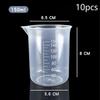 100ml/150ml maišymo puodeliai Plastikinis skysčio indas Epoksidinės dervos matavimo stiklinė Cheminės laboratorijos puodeliai Matavimo puodelis Virtuvės kepimas