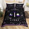 Gemini King Queen Duvet Cover Constellation Horoscope Comforter Cover Astrology Galaxy Bedding Set Star Polyester Quilt Cover