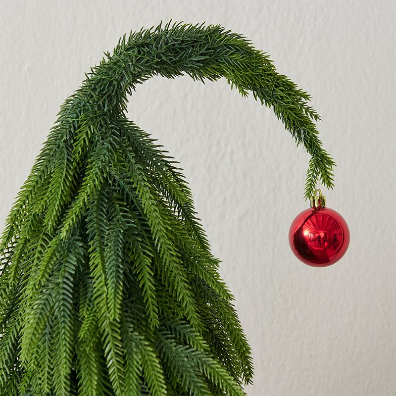 1PC Christmas DIY Craft Kit Crooked Neck Christmas Tree Squirrel Ornament Bundle Tilted Christmas Tree Decorations 30cm/60cm