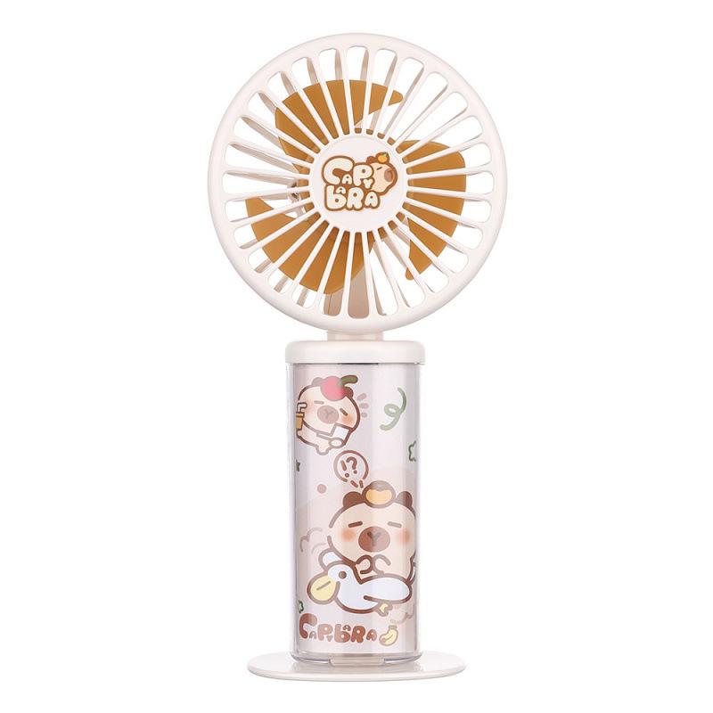 Capybara USB Rechargeable Cute Cartoon Handheld Mini Fan 76*47*163mm