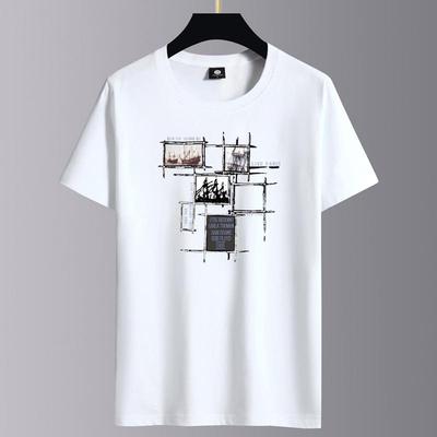 Men's 2025 Summer Cotton T-Shirt: Short-Sleeve, Loose, Casual Trendy Top