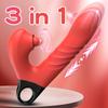 3 In 1 Dildo Vibrator G Spot Telescopic Vibrating Adult Sex Toy Patting Vagina Massage Female Vibrator Stimulate Anus Sexy Toys
