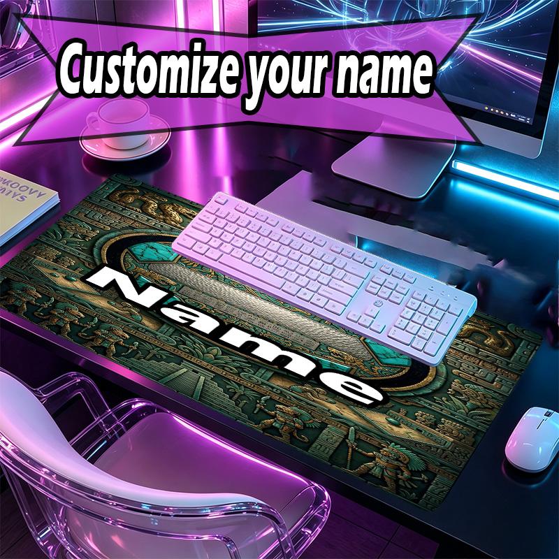Custom Name Personalized Club Santos Laguna Pattern Mousepad, Laptop PC Desk Mat, Decorative Desk Mat for Home Keyboard Pad Gift