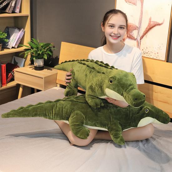 Lifelike Crocodile Plush Toy Realistic Stuffed Animal Soft Hugging Pillow Kids Crocodile Plushie Unique Gift for Boys Girls