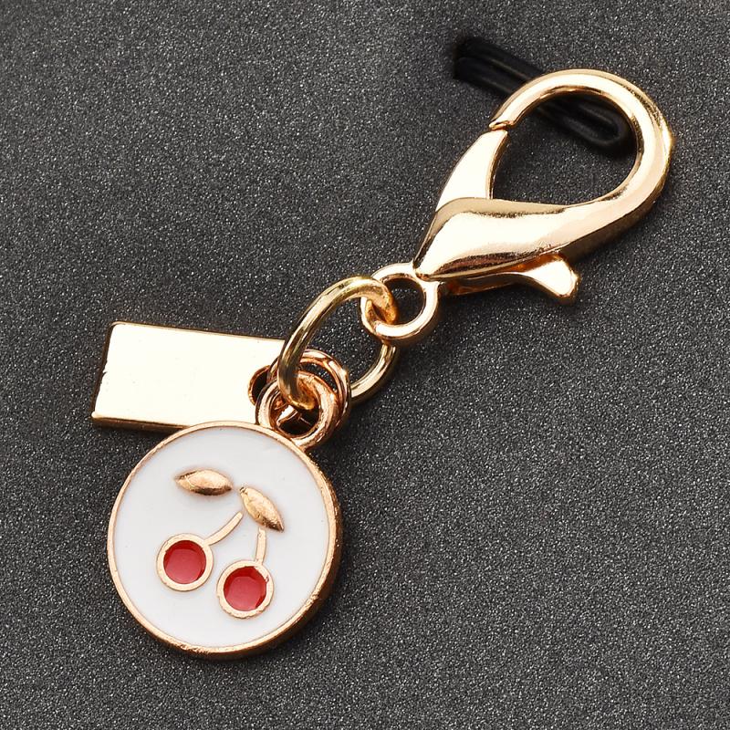 Exquisite High-End Cherry Keychains  Versatile Bag Pendant Car Key Ring Creative Backpack Decoration Accessories Gifts