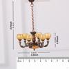1/12 Dollhouse 6 Arm Chandelier Doll House Accessory Decoration Realistic Micro Landscape Room