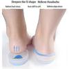 3 Paar Gel-Fersenschalen Plantarfasziitis Einlagen - Silikon-Gel-Fersenpolster für Fersenschmerzen, Fersensporn & Achillesschmerzen