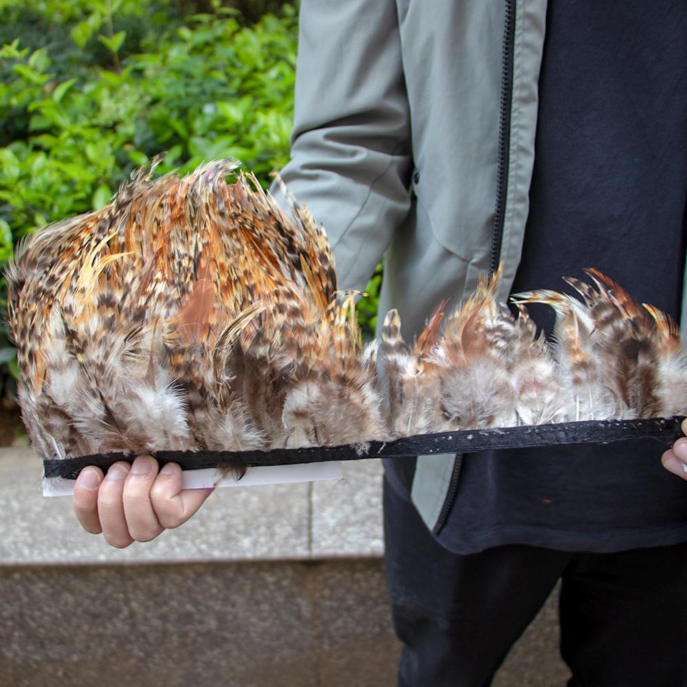 1Meter Natural Rooster Saddle Feathers Trim Fringe 4-6 Inches for Crafts Carnival Party Sewing Clothing Cock Plumes Decoration