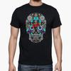 Symmetry Color of Skeleton Bicycle TShirt Summer Cotton ONeck Short Sleeve Mens T Shirt New S3XL