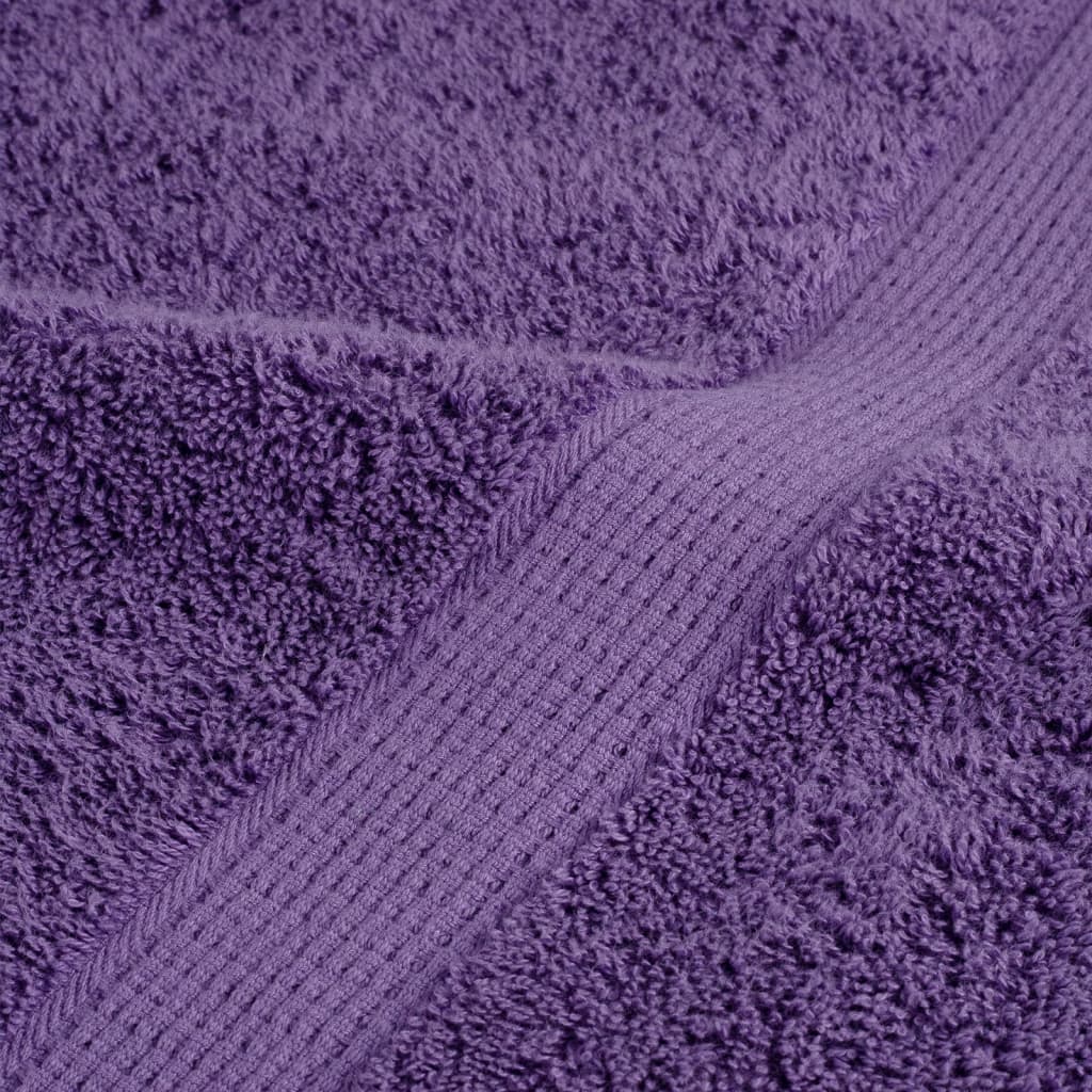 Premium Bath Towels SOLUND 4 pcs Purple 100 x 150 cm 600 g m²