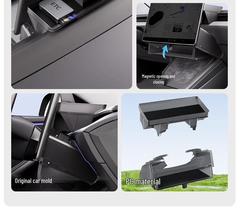 Tesla Model 3/Y Updated Under-Screen Rear Storage & ETC Holder Accessories