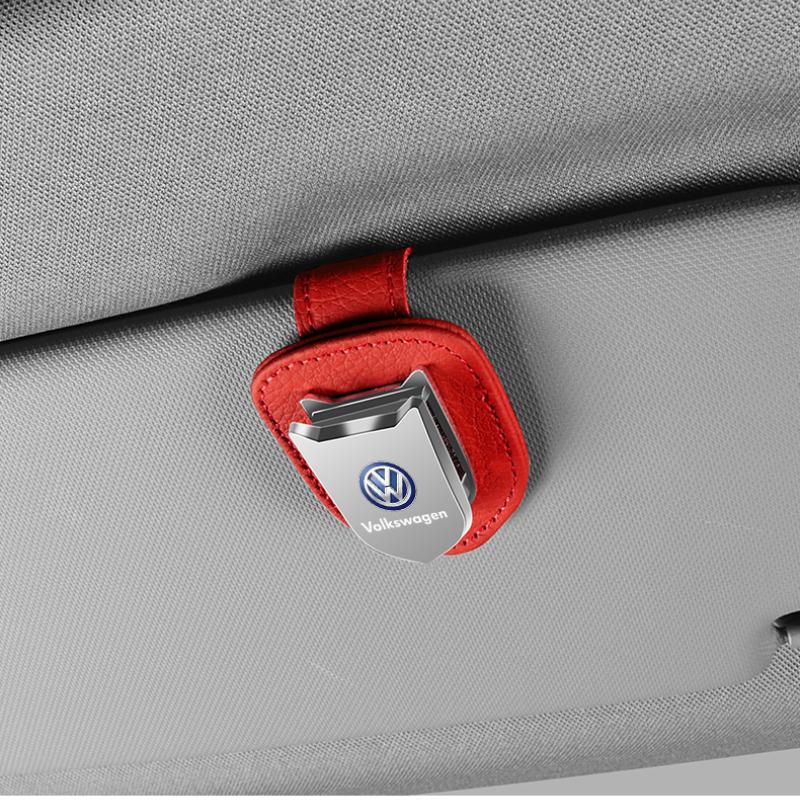 Bil Solskjerm Brilleboks Solbrilleklemme Kort Billett Holder Stativ For Volkswagen Golf-6 7 4 5 POLO Passat B5 B6 B7 T4 T5 Tiguan Jetta Gol