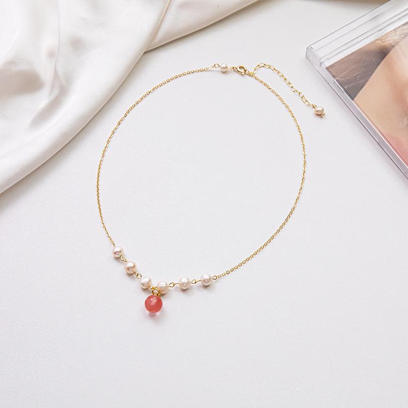 Персонализированный дизайн Премиальная цепочка для свитера Натуральная цепочка на ключицу Наньхун Жемчужное ожерелье