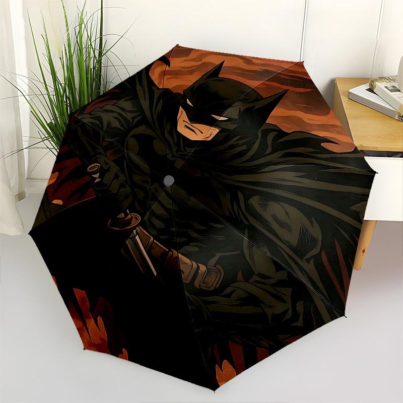 1pc Batman, Samurai Automatic Folding Umbrella - Compact 8-Rib Design, Durable Plastic & Iron1259L