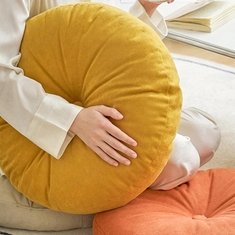 Solid Color Pouf Throw Pillow 40cm Tatami Cushion Durable Sofa Cushion  Home