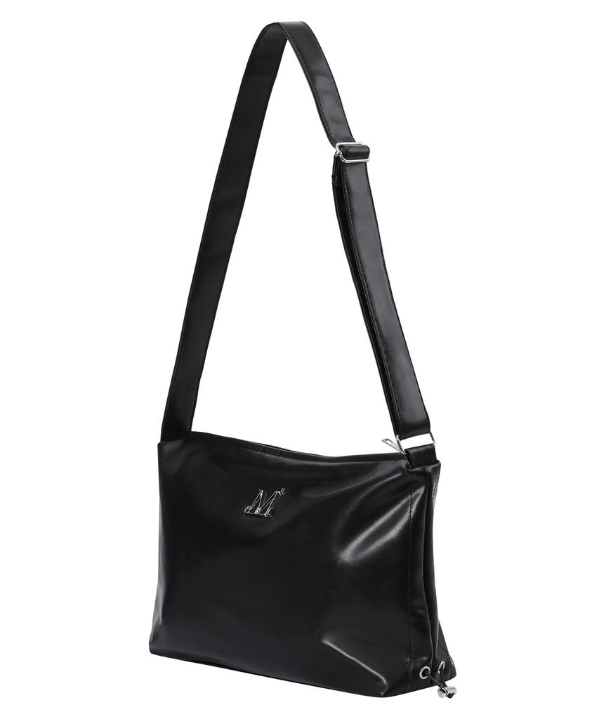 Mucent Gael Metal Logo Shirred Side String Crossbody Bag Unisex