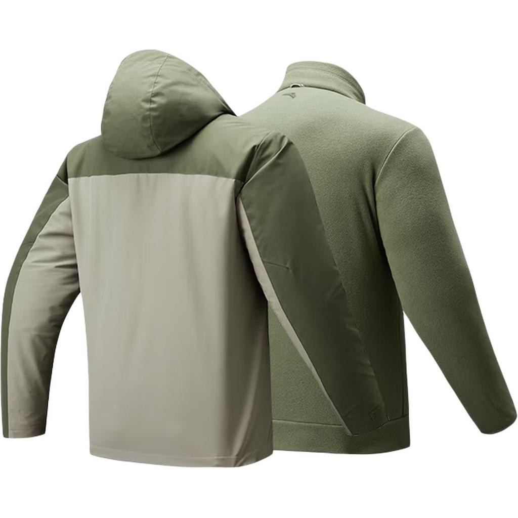 Anta Comfortable Woven Water-Resistant Sports Jacket Men Jackets Muddy-Olive Gray-Mud New-Army-Green 152446609-2