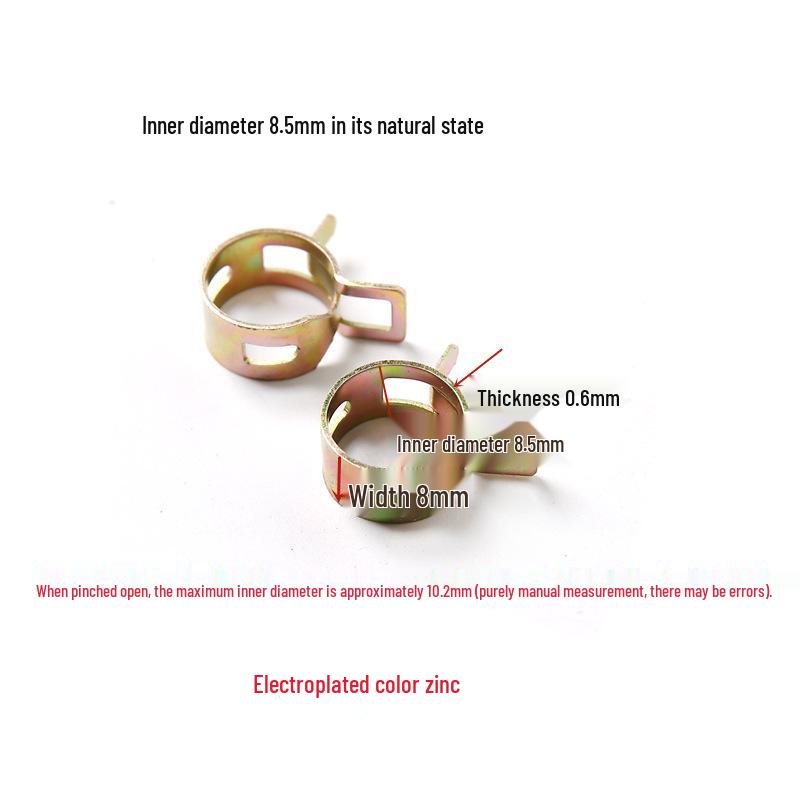 Elastic Steel Hose Clamp with Rubber Grip and Spring Clip