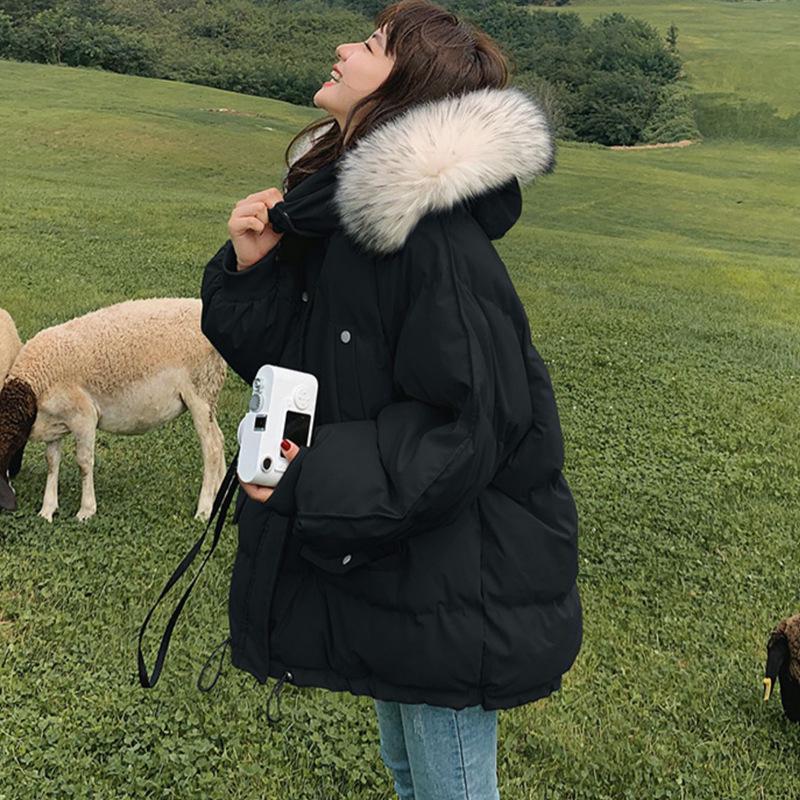 

Women s Short Down Cotton Jacket - 2025 Autumn/Winter, Small Loose Fit, Thickened Bread Style. L [120-140 kg]