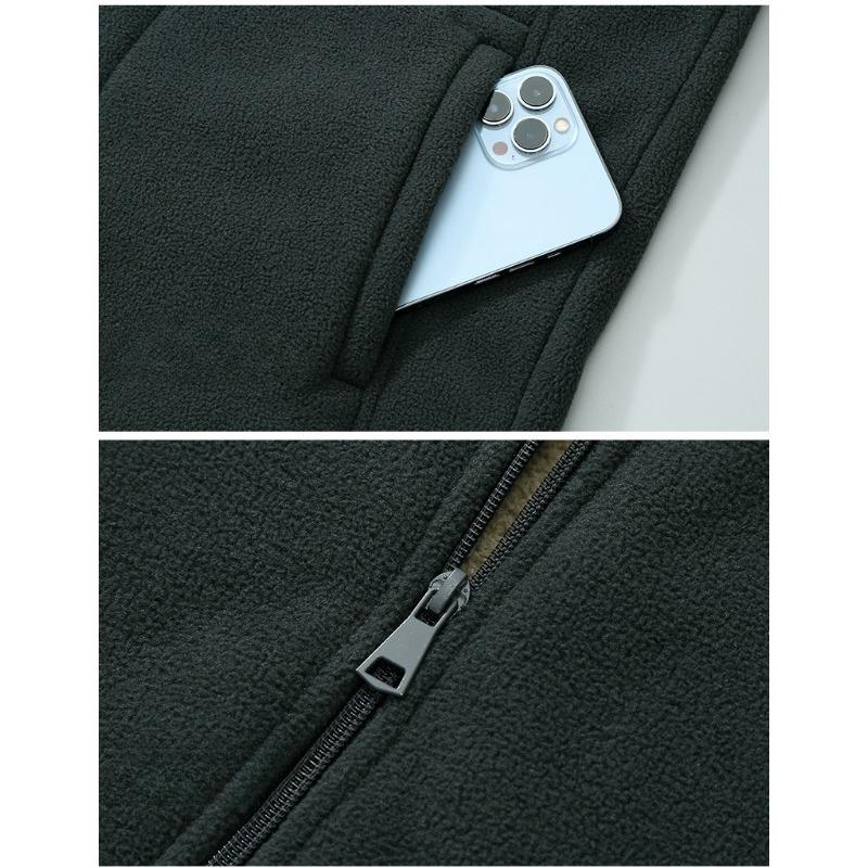 Men's Plus Velvet Vest, Autumn and Winter Warmth, Thickened Jacket, Jacket, Men's Fleece, Middle-aged Dad Wear