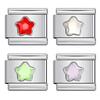 DIY Beads Jewelry Gifts Making Italian Bracelet Fashion Colorful Pentagram Rhinestone Charm Link Fit 9mm Stainless Steel