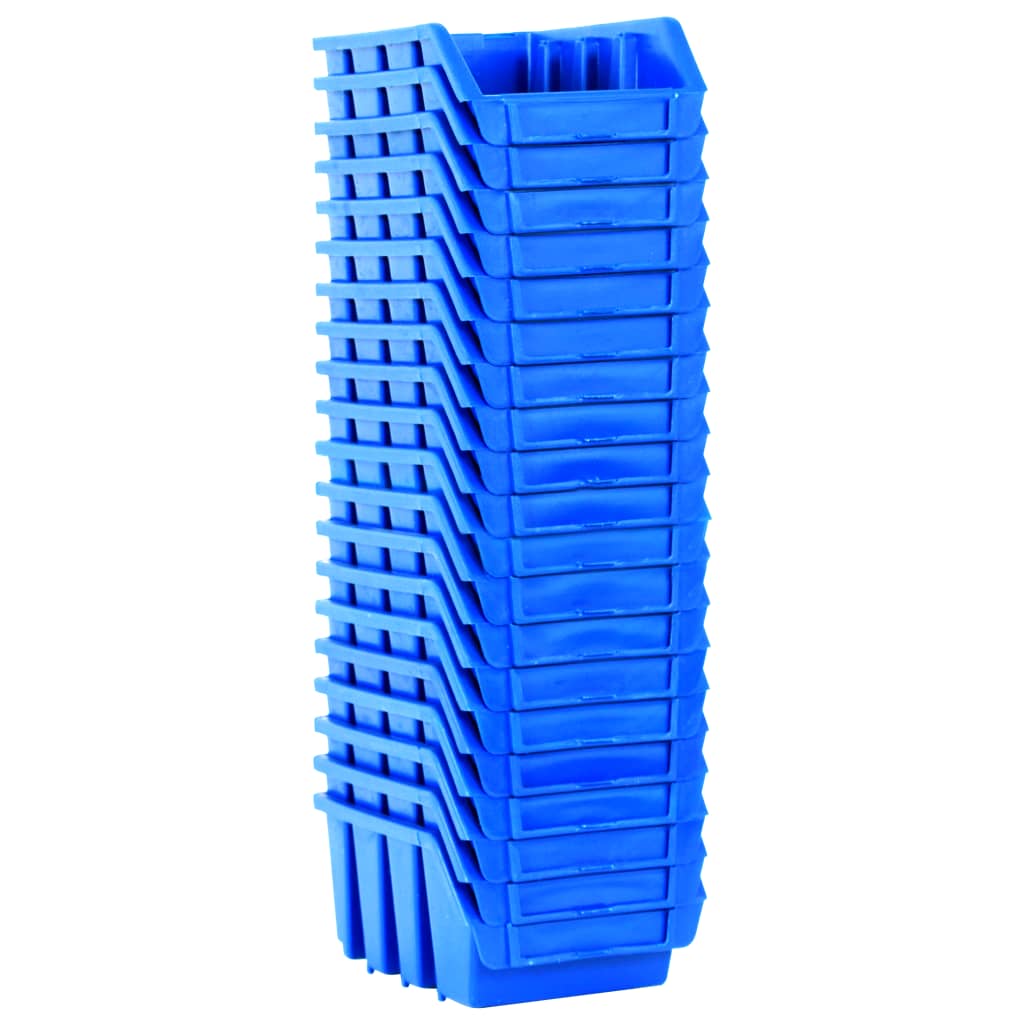 Stackable Storage Boxes 20 pcs Blue Plastic