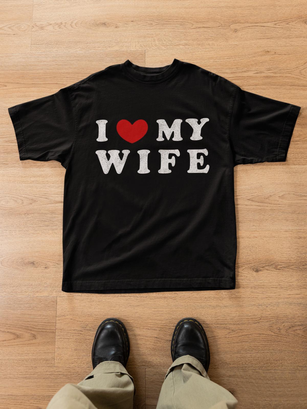 I Love My Wife Shirt Husband Matching Wedding Honeymoon Tee S