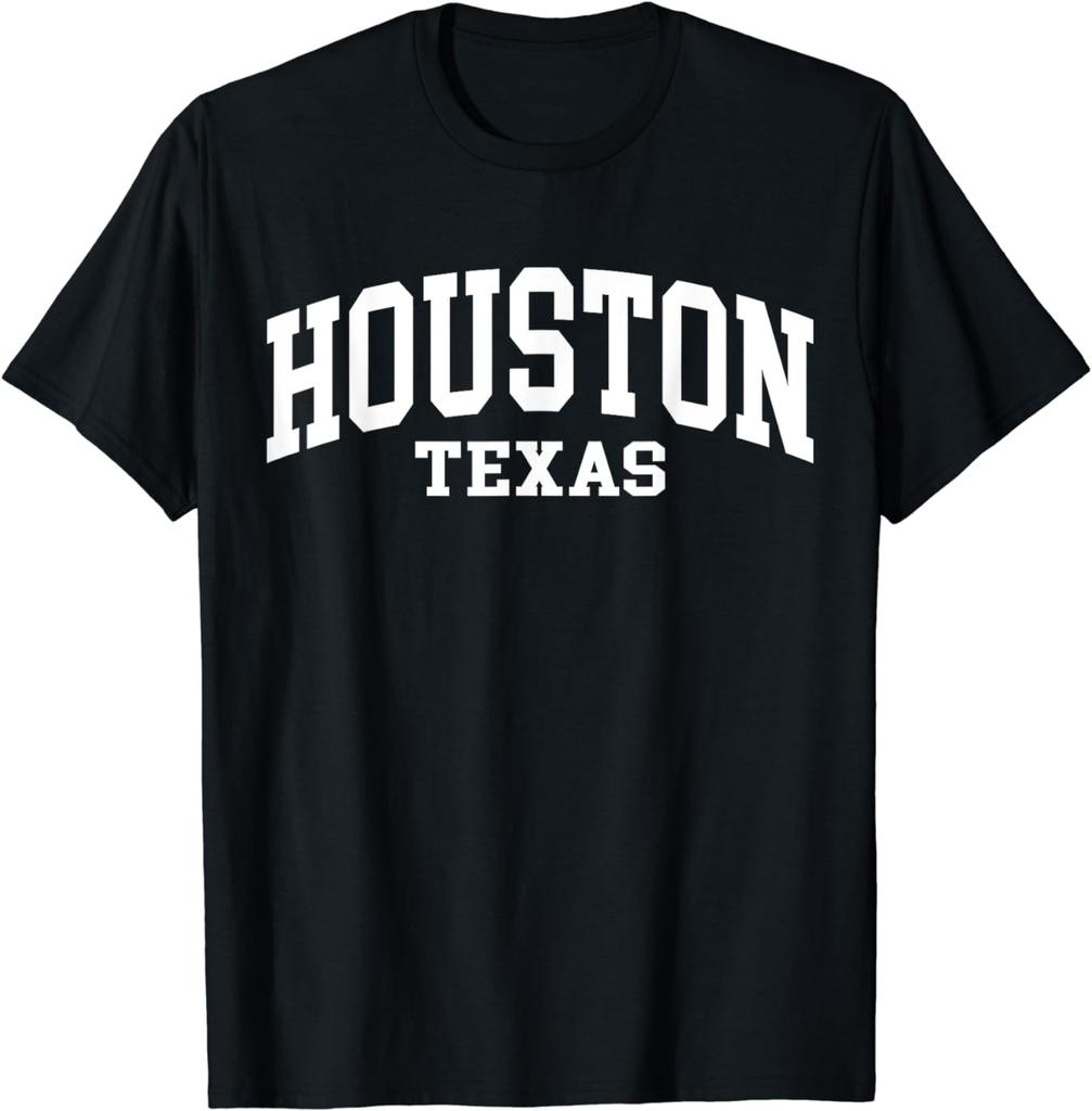Houston Texas Hrdý Texan Americký US Vysokoškolský Font Tričko