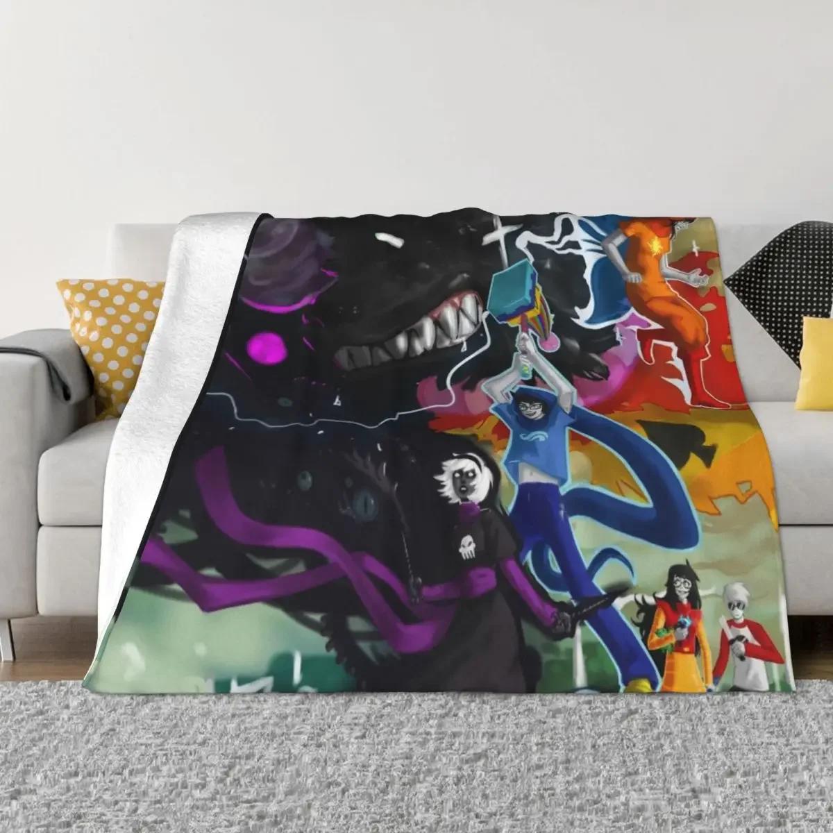 

Плед Homestuck День 2020 Фланелевая ткань теплый для зимы Тонкие покрывала Одеяла 75X95CM