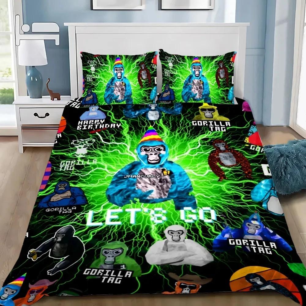 

Soft Duvet Cover Game Gorila Tag 3D Exquisite Digital Printing Beding Set Warm Comforter Bed Youth Home Decor Children Kids Young Boys Gift 135*200cm Eu-Single