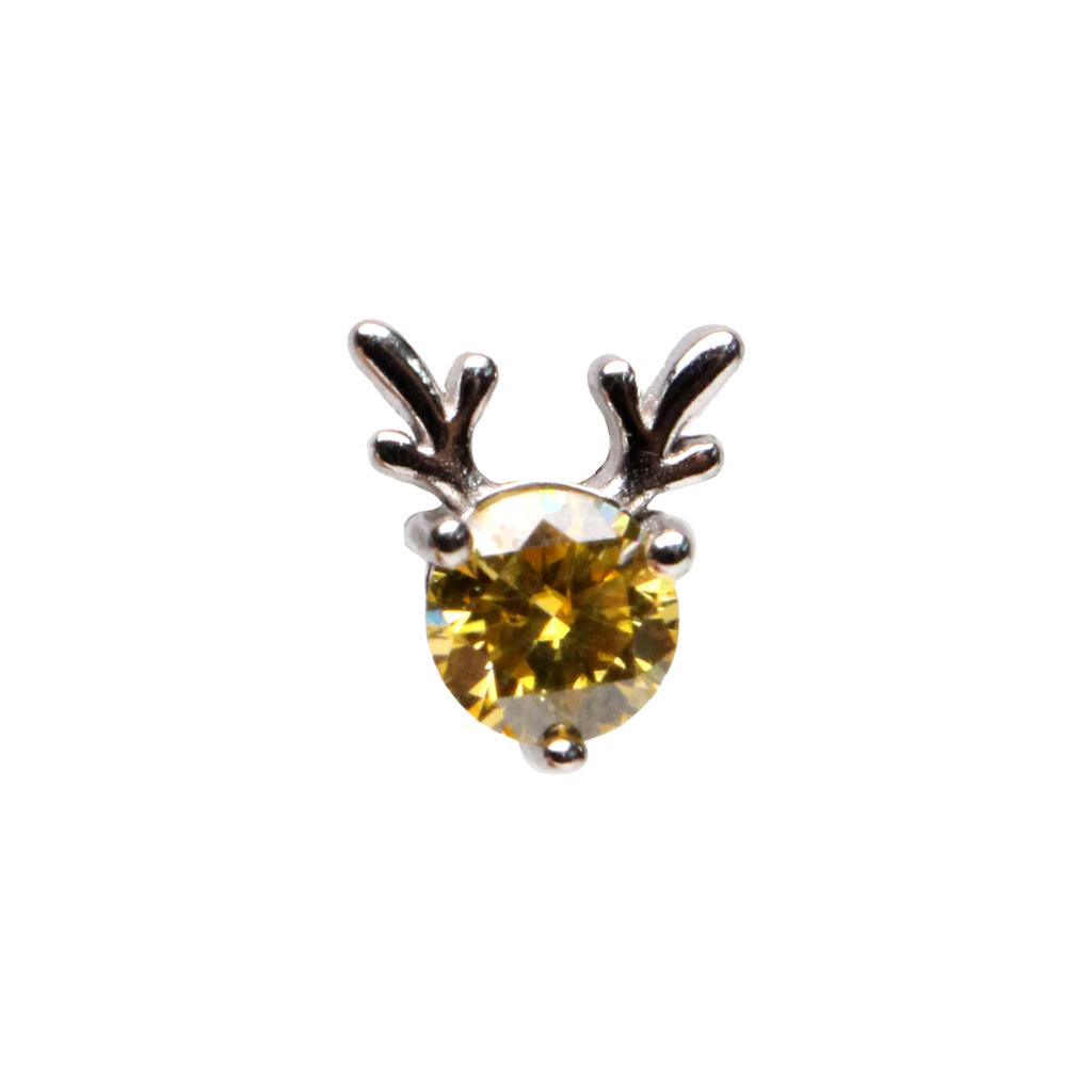 Bien Vetu Yellow Moissanite Earrings 0.5 Carat Rudolph