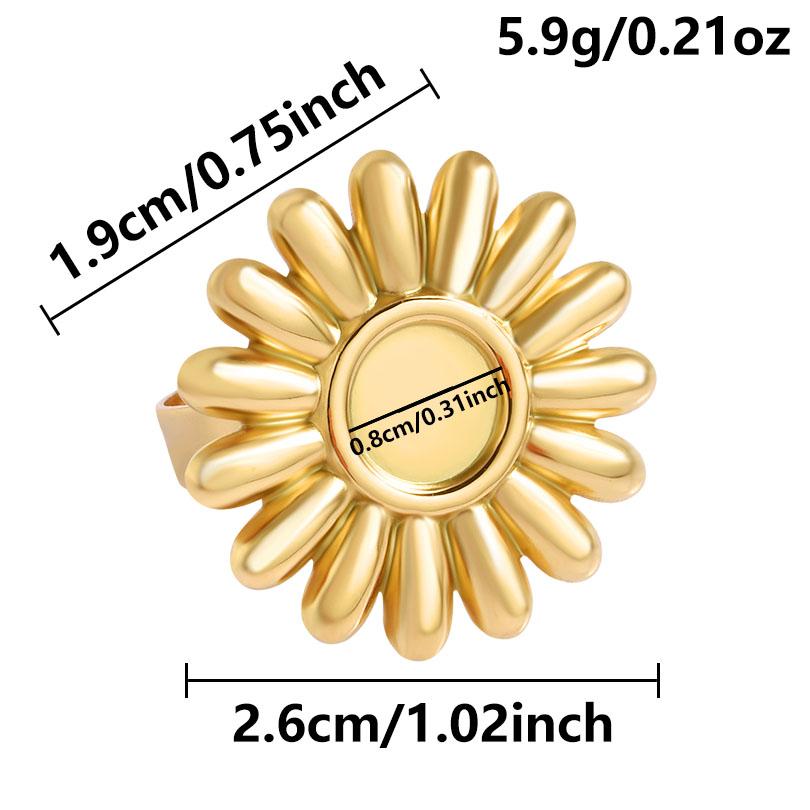 1/5 Stück Echtvergoldeter Cabochon-Ring Rund Oval Leere Tablettbasis Edelstahlringe Für Damen Herren Handgefertigte Emaille-Accessoires