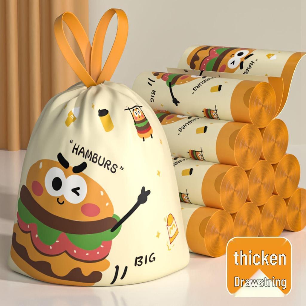 Shin-chan Extra Thick Drawstring Kitchen Trash Bags - Large, Durable, and Handheld