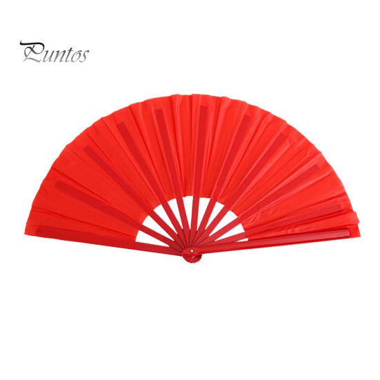 

Складной веер для танцев, однотонный складной веер, ручной веер для хлопков, подарок для любителей танцев, реквизит для фотобудки красный