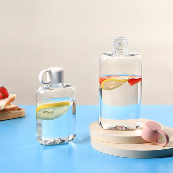 Water Cup 360/500ml Flat Water Bottle BPA Free Portable Pocket Size Water